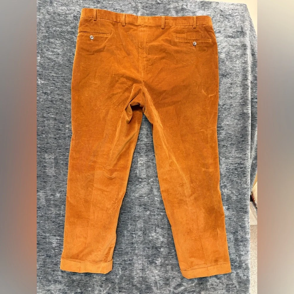 HILTLMen's Burnt Orange Corduroy‎ Pants